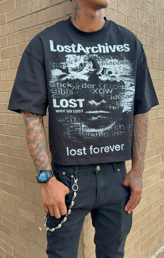 Black "Lost" Tee