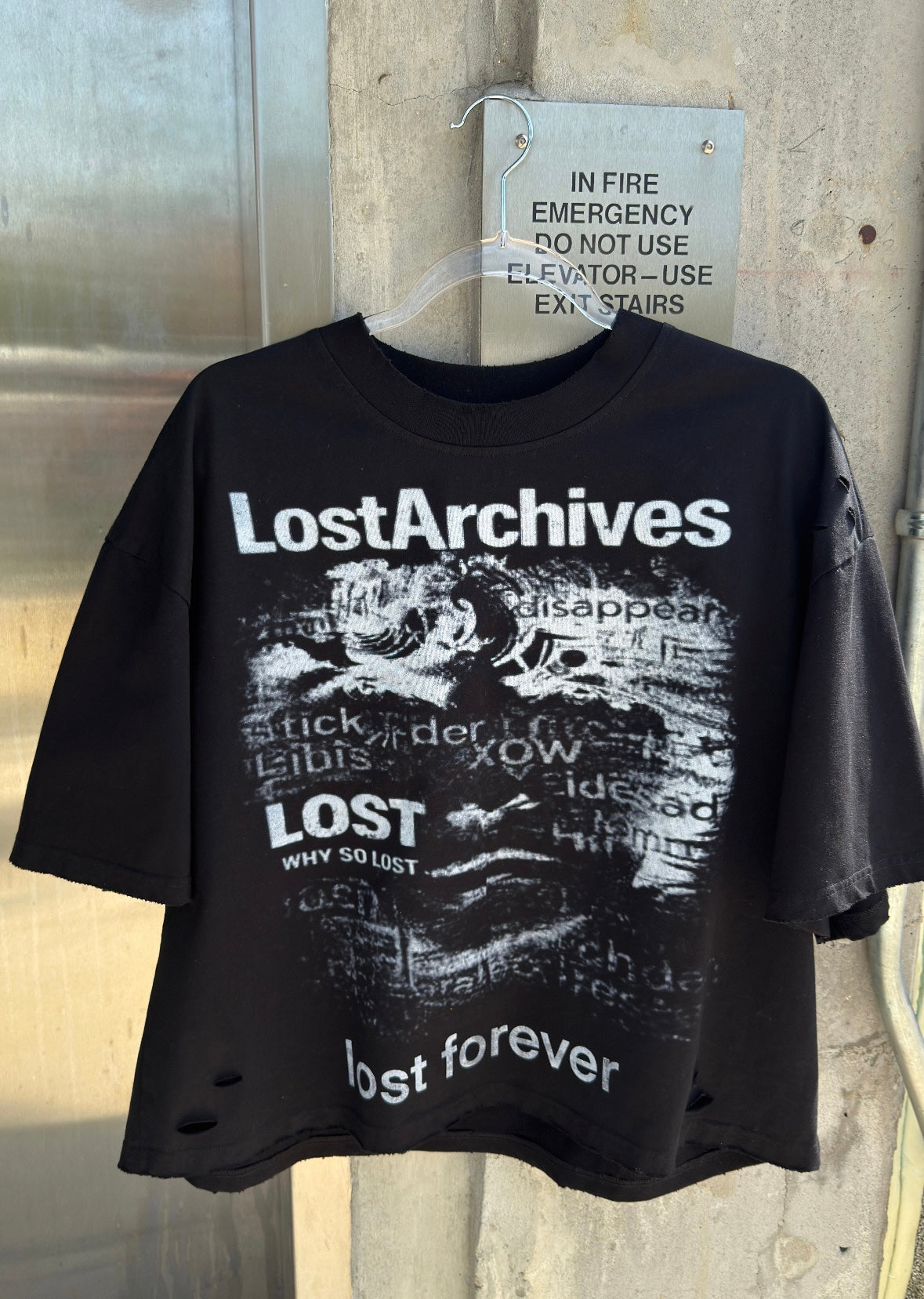 Black "Lost" Tee